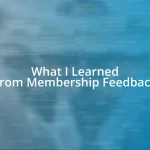 What I Learned From Membership Feedback